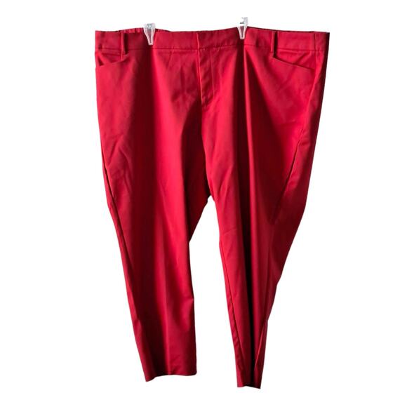 NWT Women's Eloquii Gena Fiit Kady Red Pants Size 28 - Picture 3 of 9
